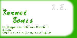 kornel bonis business card